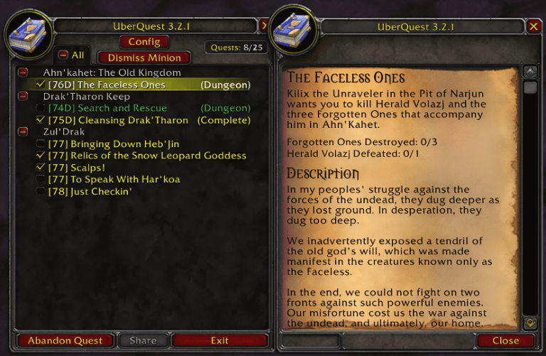 Аддон UberQuest 3.3.5 - Wow-Sirus.com