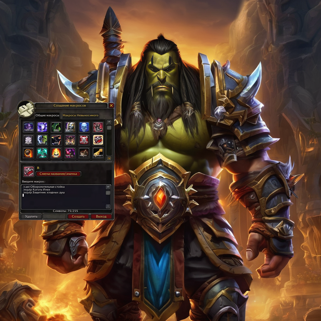 Макросы для Воина 3.3.5